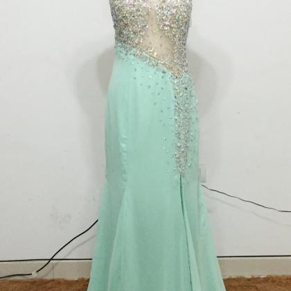 Real Photo Prom Dress, Mint Green Prom Dress, One..