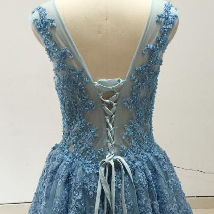 Blue Prom Dresses, Real Picture Prom Dresses,..