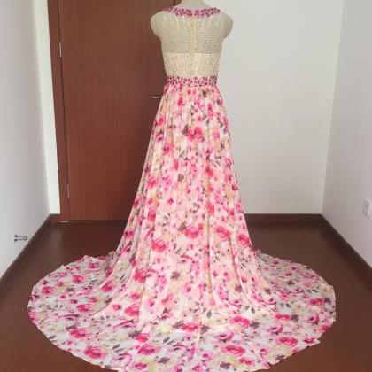 Real Picture Prom Dresses, Print Prom Dresses,..