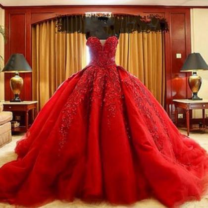 Ball Gown Prom Dresses, Sweetheart Prom Dresses,..