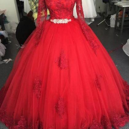 Vintage Prom Dresses, 2020 Prom Dresses, Red Prom..
