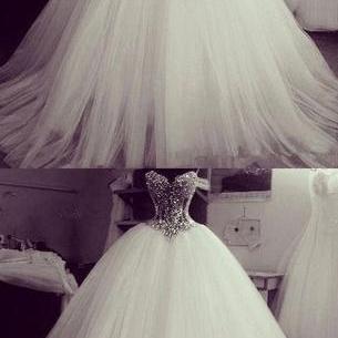 Crystal Wedding Dresses, Sweetheart Wedding..