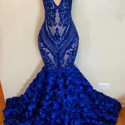 Mermaid Prom Dresses 2020, Royal Blue Evening..