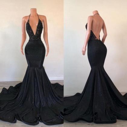 Black Prom Dresses, Lace Prom Dresses, Mermaid..