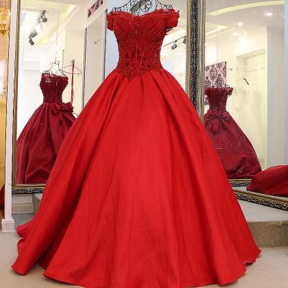 Red Prom Dresses, Lace Prom Dresses, Ball Gown..