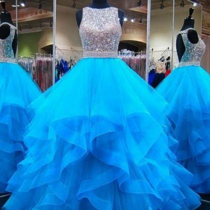 Crystal Prom Dresses, Ball Gown Prom Dresses, Ball..