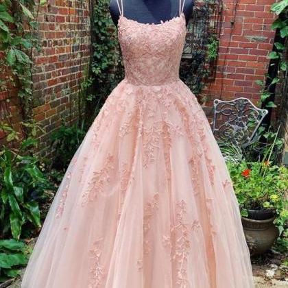 Pink Prom Dresses , 2020 Lace Evening Dresses,..