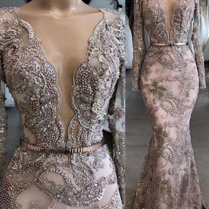 Lace Prom Dresses, Beaded Prom Dresses, Pearls..