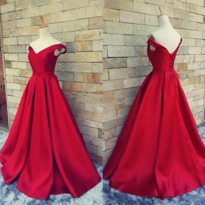Red Prom Dresses, Off The Shoulder Prom Dress,..