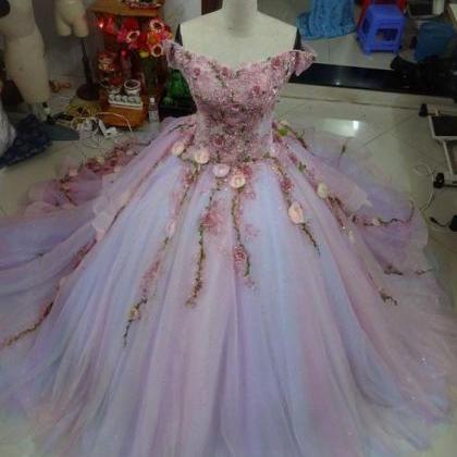Crystal Prom Dresses, Light Purple Prom Dresses,..