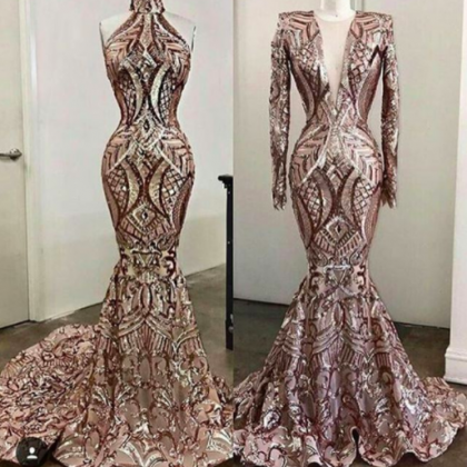 Sequins Prom Dresses , 2021 Formal Dresses, Custom..