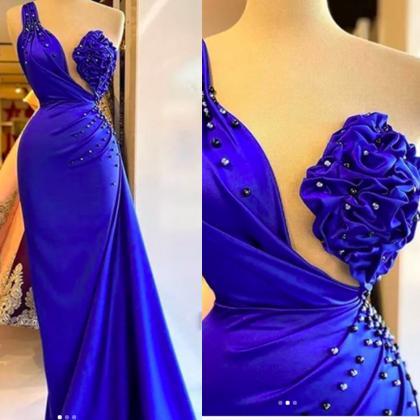 Royal Blue Prom Dresses, Long Sleeve Prom Dresses,..