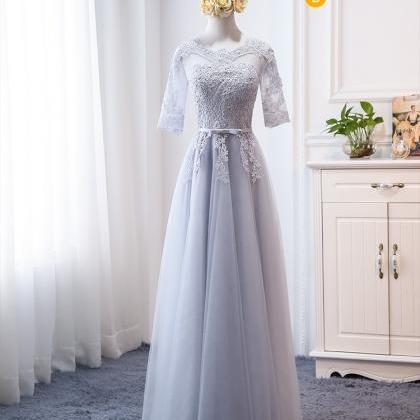 Lace Bridesmaid Dresses, Sliver Prom Dresses,..