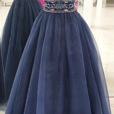 beaded prom dresses, tulle evening ..