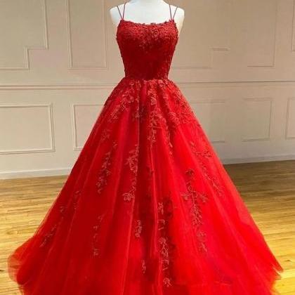 Red Prom Dresses 2021, Sweetheart Neck Prom..