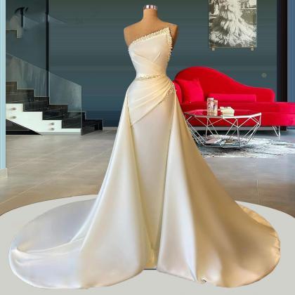 White Prom Dresses, Beaded Prom Dresses,..