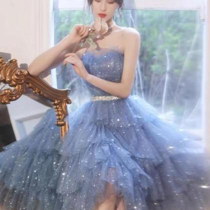 Blue Prom Dresses, 2022 Prom Dresses, Sparkly Prom..