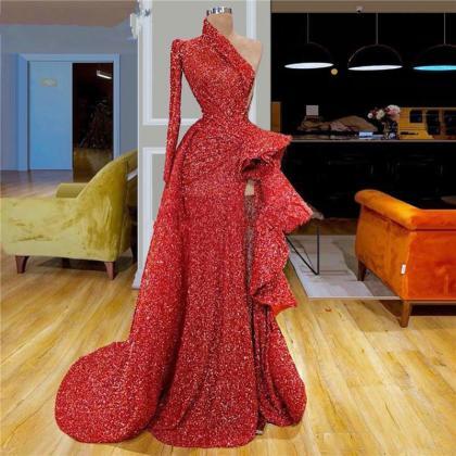 Red Prom Dresses, Lace Prom Dresses, Sequins Prom..