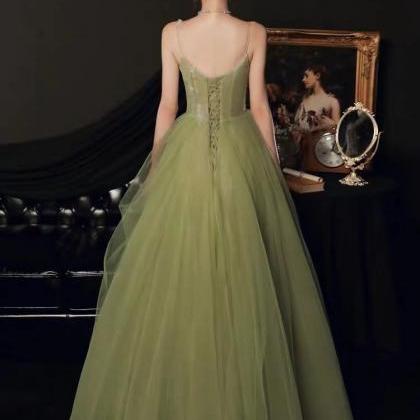 green prom dresses, custom make pro..