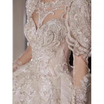 luxury wedding dresses, lace weddin..