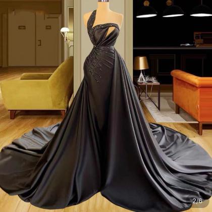 Black Prom Dresses, Beaded Prom Dresses, One..