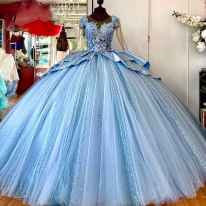 Puffy Prom Dresses, Ball Gown Evening Dresses,..