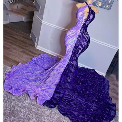 Purple Prom Dresses, 2022 Evening Dresses, Mermaid..