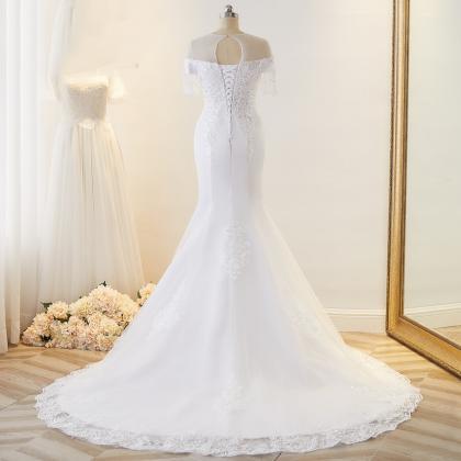Beautiful Beaded Lace Mermaid Wedding Dresses 2022..