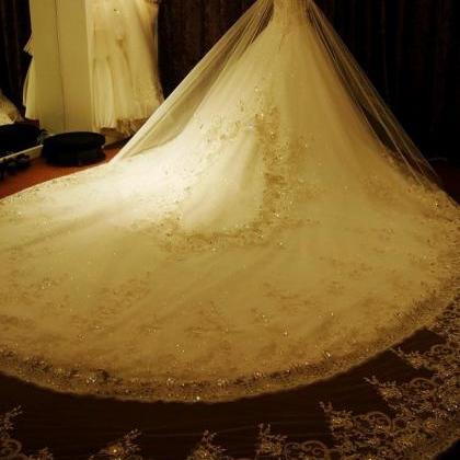 Custom Made Ball Gown Sweetheart Lace Crystal..