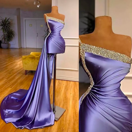 2022 Glitter Sequins Crystal Beaded Prom Dresses..