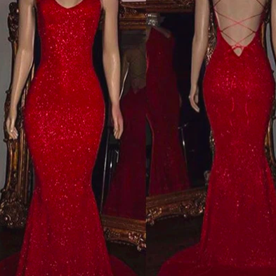 Red Prom Dresses, Lace Prom Dresses, Sequins Prom..