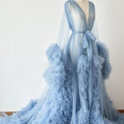 blue prom dresses, long sleeve prom..