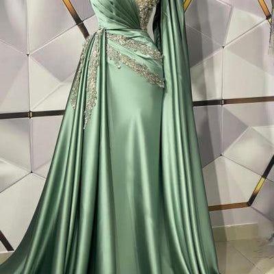 Green Prom Dresses, Sweetheart Prom Dresses, Lace..