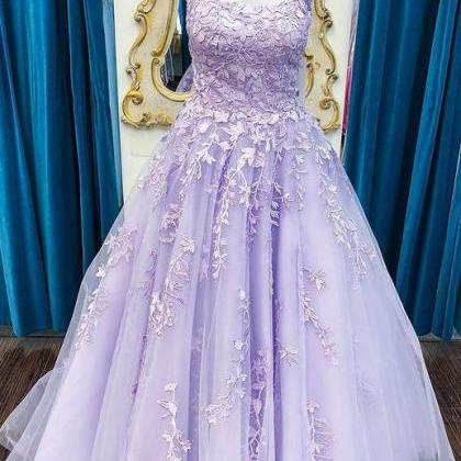 Purple Prom Dresses, Lace Prom Dresses, Vintage..