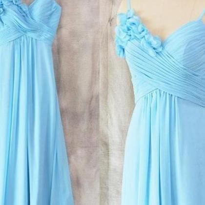 Blue Bridesmaid Dresses, Chiffon Bridesmaid..