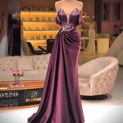 Burgundy Prom Dresses, Sweetheart Neck Prom Dress,..