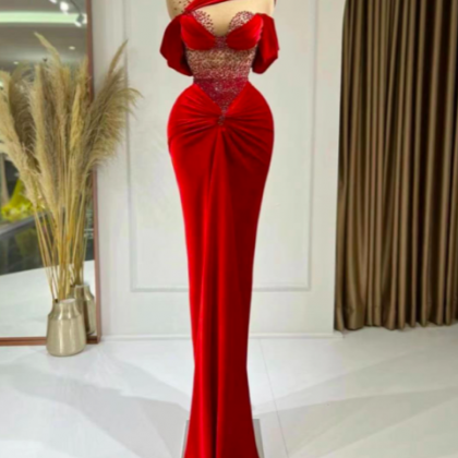 Red Prom Dresses, Mermaid Prom Dresses, Evening..