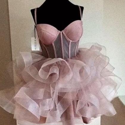 Organza Prom Dresses, Pink Prom Dresses, Ball Gown..