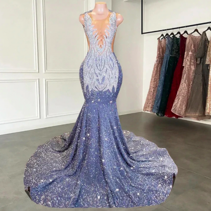 Elegant Long Mermaid Prom Dresses 2023 Sparkly..