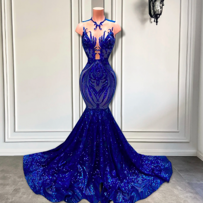 Real Sample Long Prom Dresses 2023 Fitted Mermaid Style Sheer Mesh ...