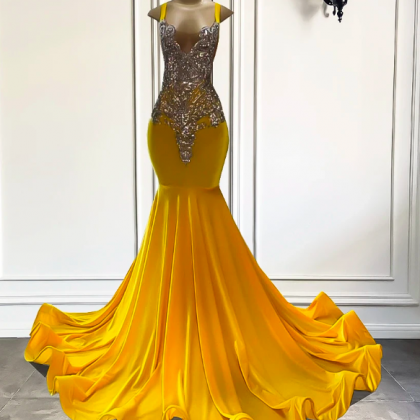 Long Mermaid Prom Dresses 2023 Luxury Sparkly..