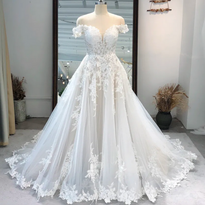 Lace Wedding Dresses Beach Boho Bridal Dress..