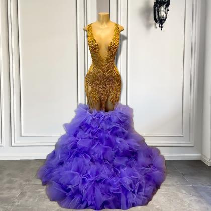 Luxury Sparkly Long Prom Dresses 2023 Mermaid..