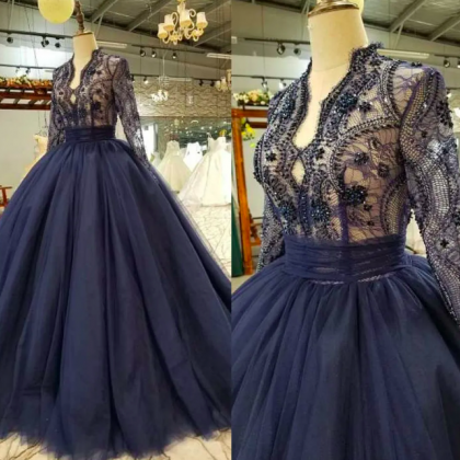 Bling Ball Gown Princess Prom Dresses Illusion..