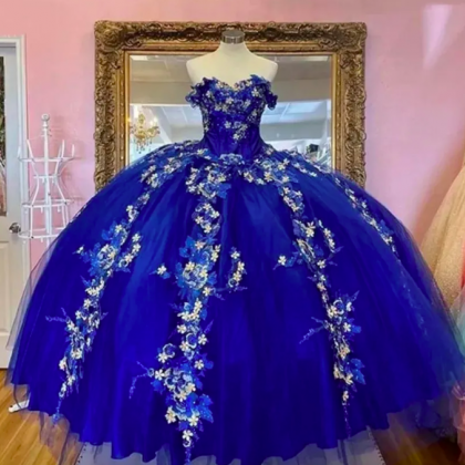 2023 Gorgeous Royal Blue Quinceanera Dresses..