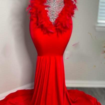 Crystal Prom Dresses 2024 V Neck Sparkly Luxury..