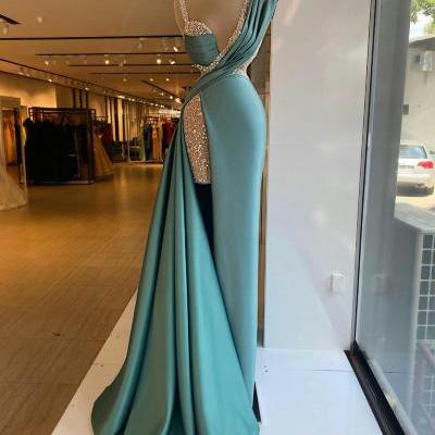 green prom dresses, sweetheart neckline prom dresses, pleats prom dresses, satin evening dresses, 2022 prom dresses, cheap prom dresses, beaded evening gowns, crystal prom dresses, 2022 fashion dresses, 2022 party dresses