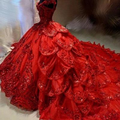 ball gown prom dresses, lace prom dresses, lace prom dresses, lace appliques prom dresses, custom make evening dresses, puffy evening gowns, custom make formal dresses, 2022 evening dresses, red evening dresses
