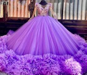 Ball Gown Prom Dresses, Lace Prom Dresses, Appliques Prom Dresses, Ball ...