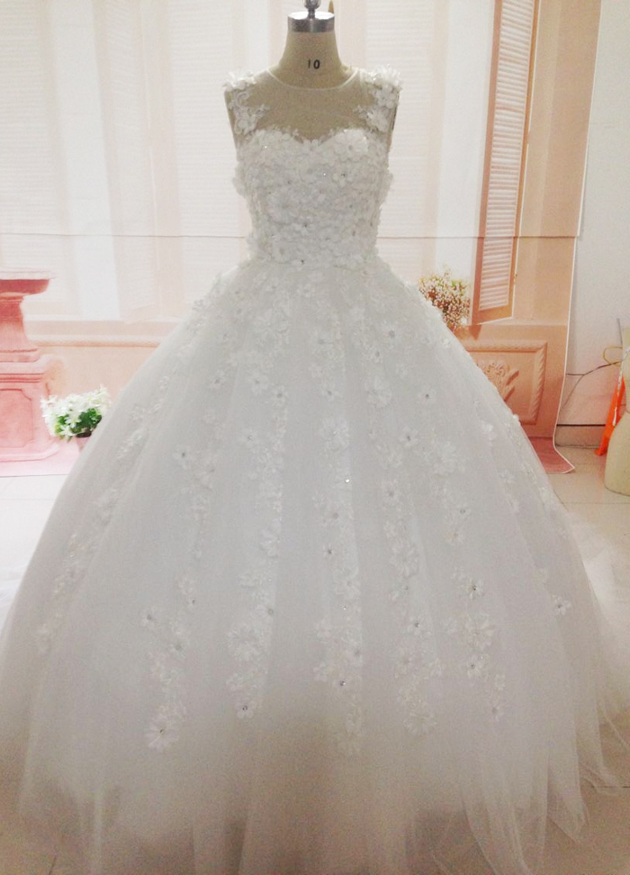 Ball Gown Wedding Dresses, Flowers Wedding Dresses, Lace Wedding Dresses, Puffy Wedding Dresses, Sexy Wedding Dresses, Custom Make Wedding